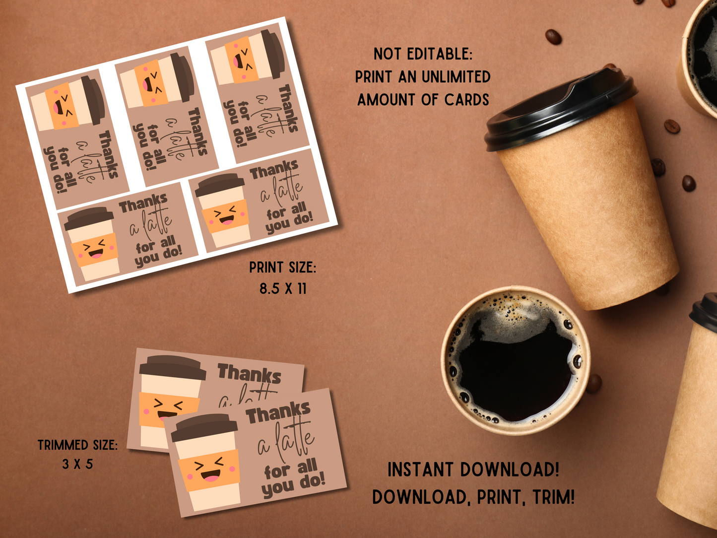 Teacher Gift Card Tag - Instant Download