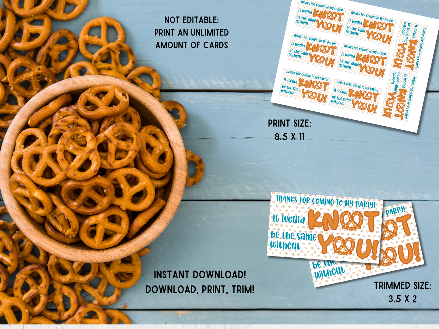 Party Favor Gift Tag - Instant Download