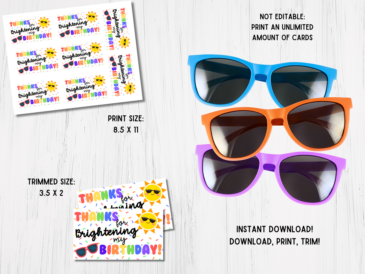 Party Favor Gift Tag - Instant Download