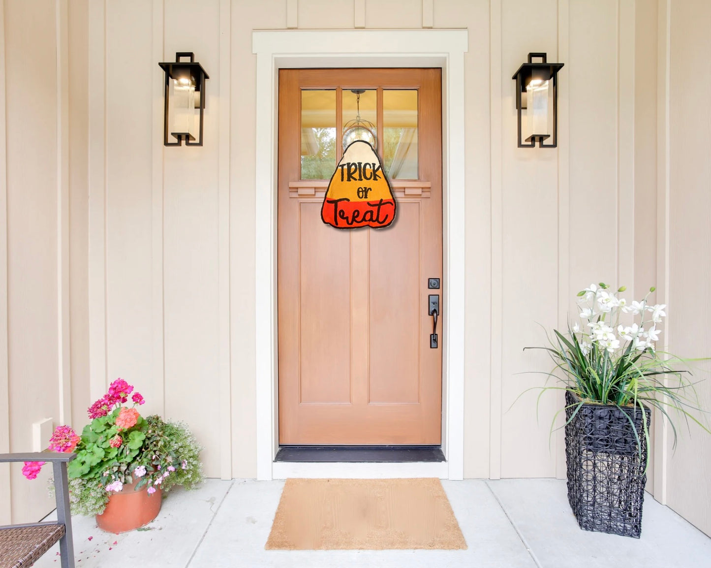 Candy Corn Halloween Door Hanger