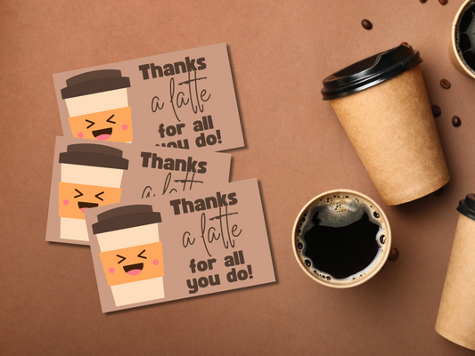 Teacher Gift Card Tag - Instant Download