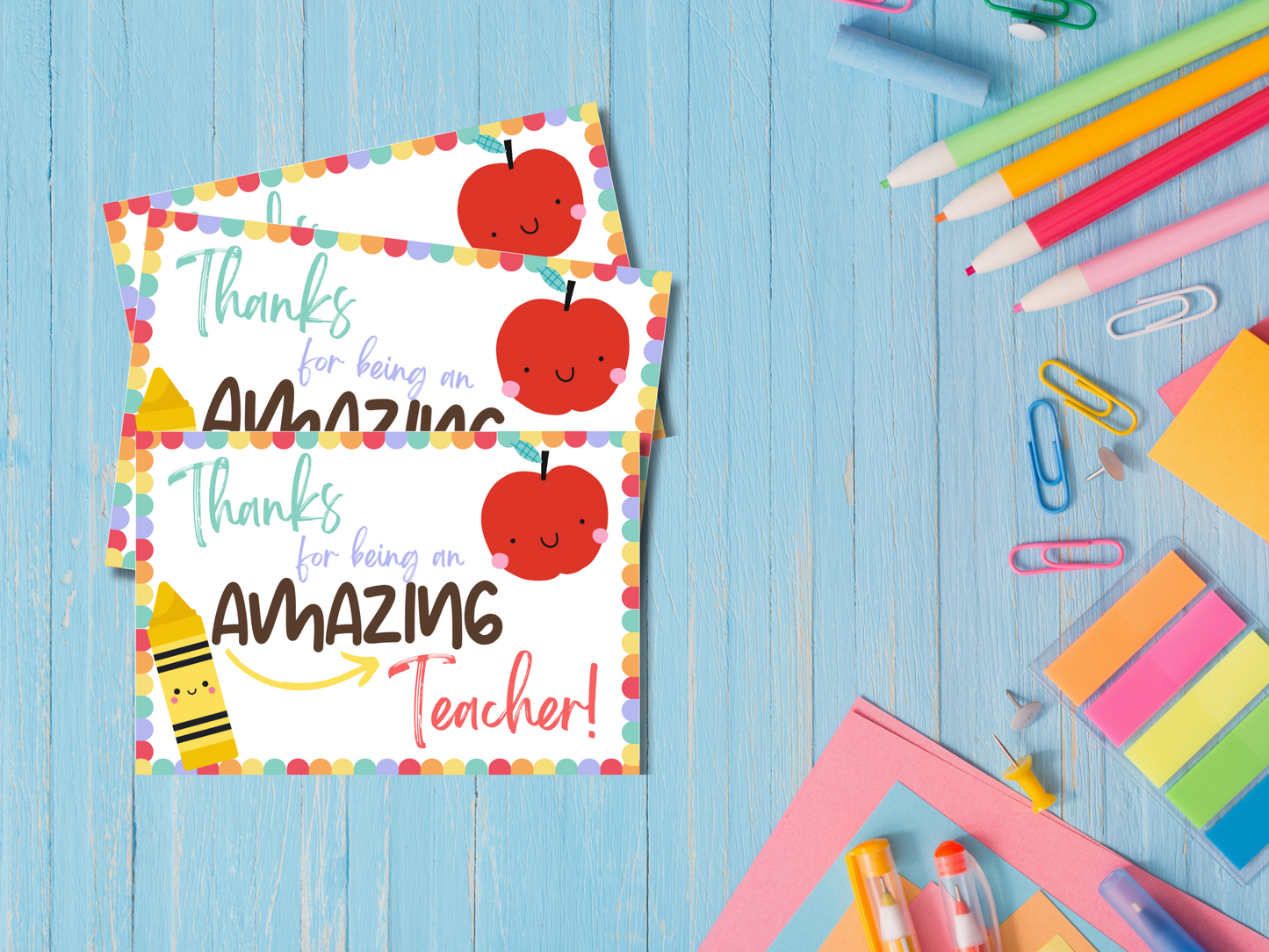 Teacher Gift Card Tag - Instant Download