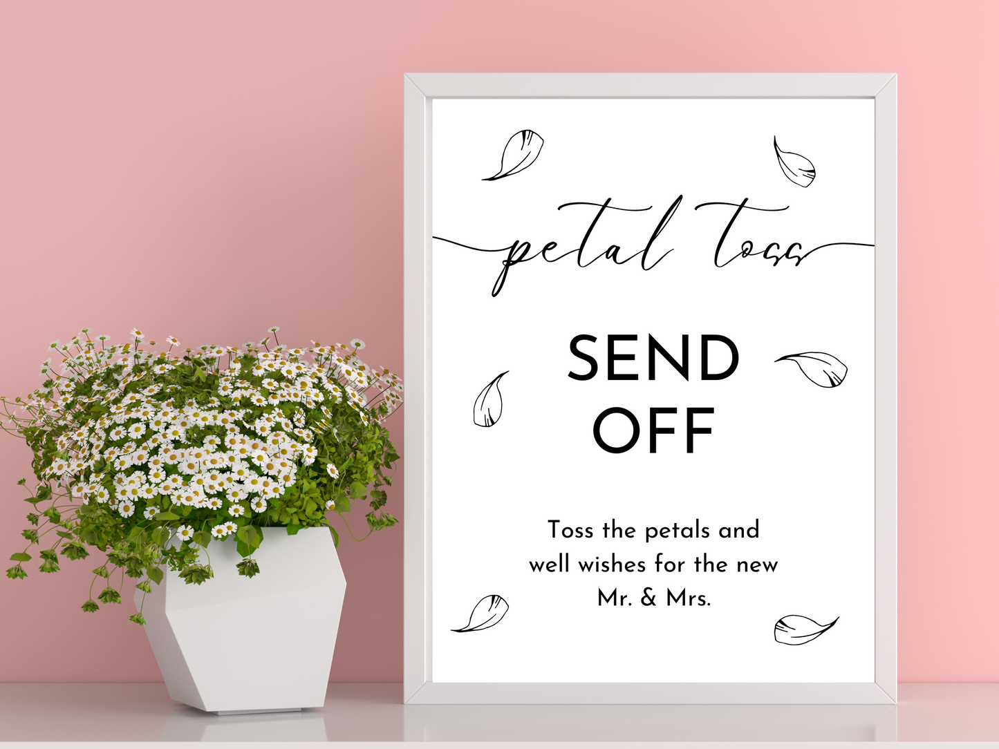 Wedding Petal Toss Sign - Instant Download