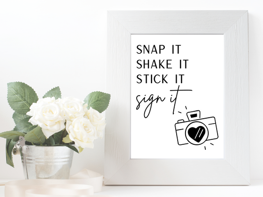 Wedding Photo Guest Book Sign - Instant Download