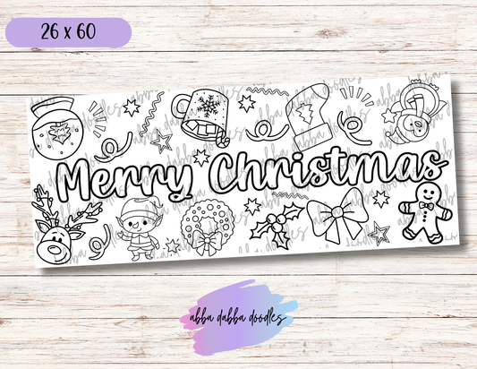 Christmas Coloring Table Runners